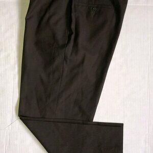 VTG Ralph Lauren Flat Front 100% Wool Taupe Brown Dress Pants Men 36x30